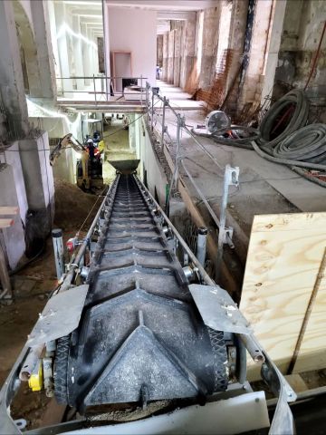 Extraction of rubble - Tecnitude conveyors over 70m