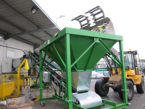 Plastic storage and sorting hopper